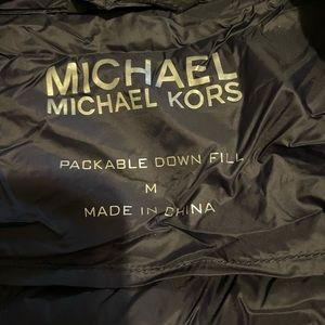 Micheal Kors packable navy jacket.